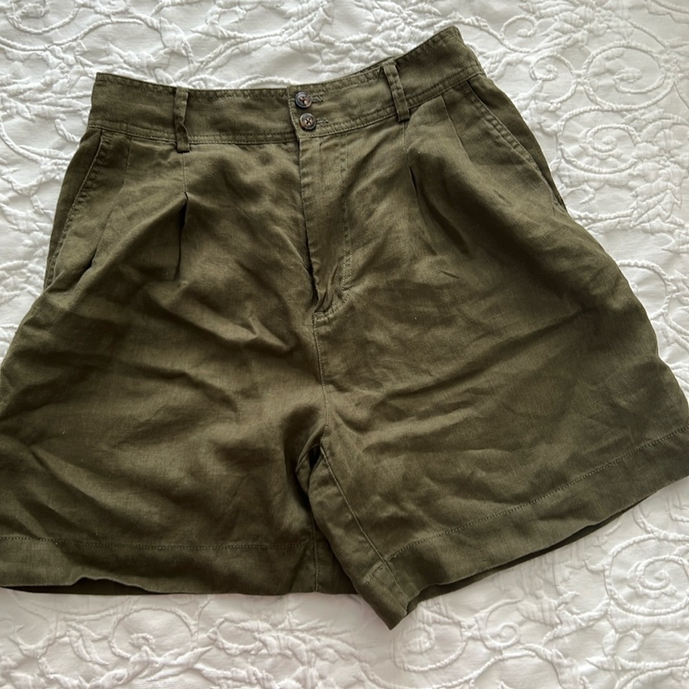 Madewell linen Bermuda shorts